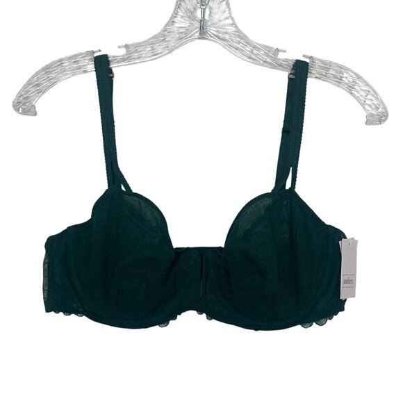 Auden Balconette Bra Size 38B Green New Unlined Under Wire Adjustable Straps - Picture 1 of 13